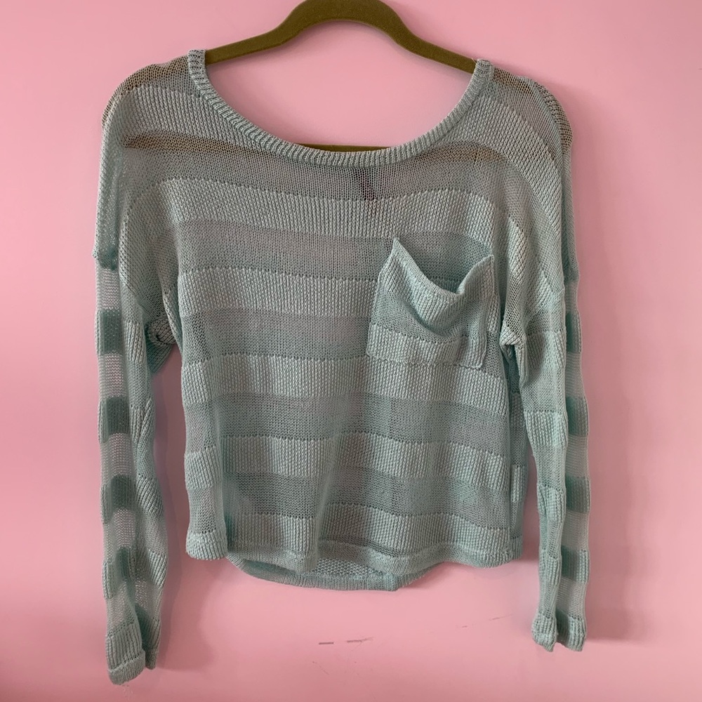 Blue cropped sweater